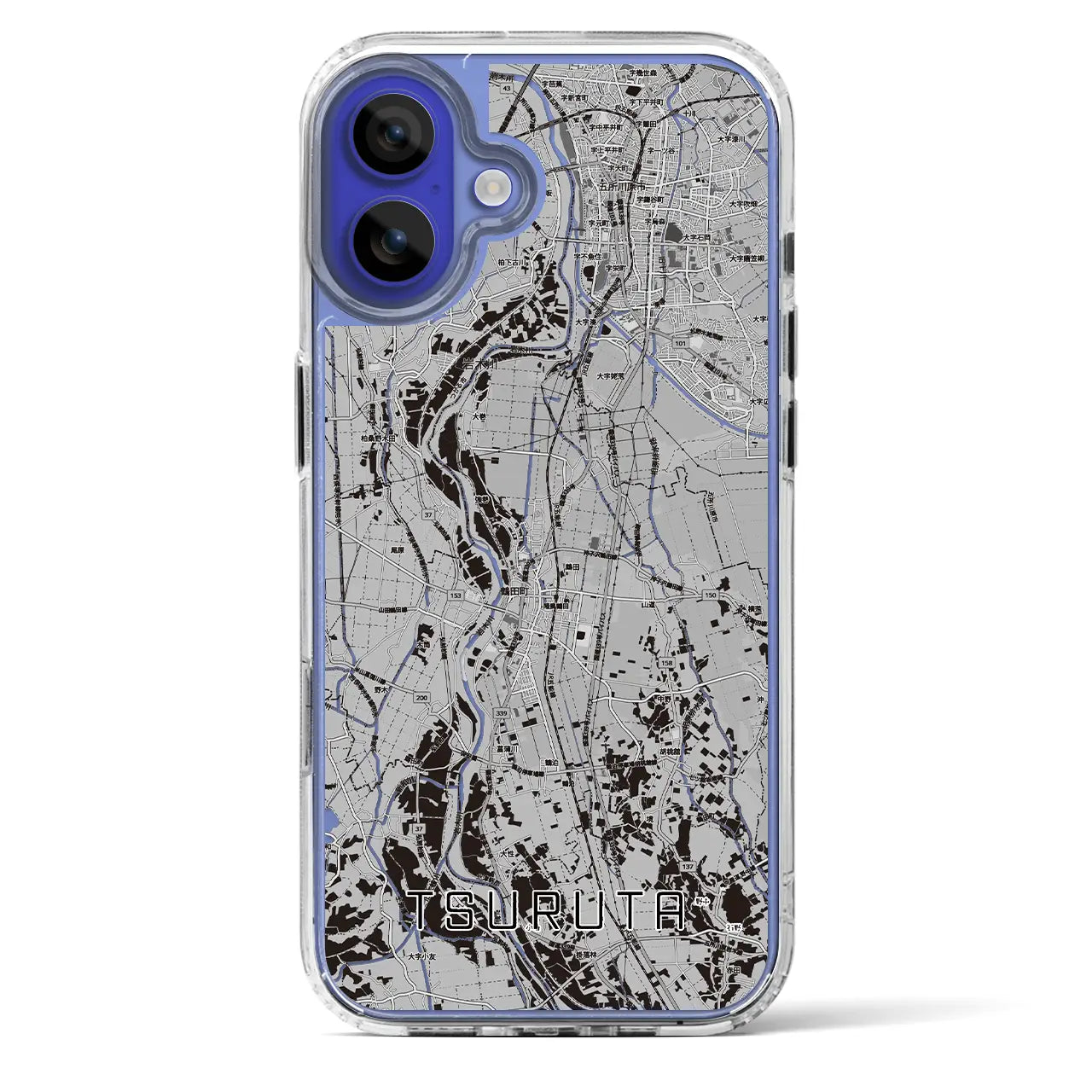 【鶴田(青森県)】地図柄iPhoneケース(MagSafeタイプ)