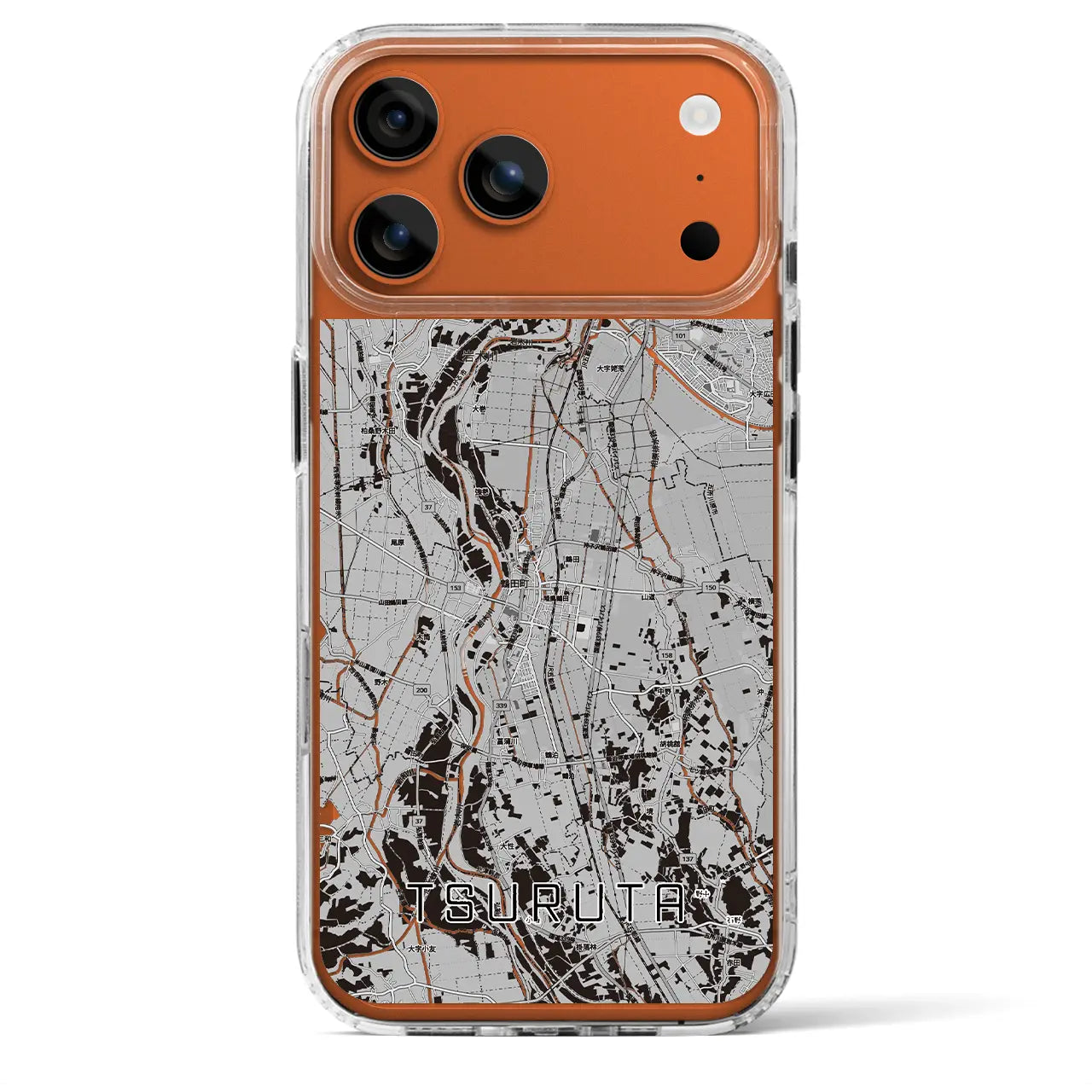 【鶴田(青森県)】地図柄iPhoneケース(MagSafeタイプ)