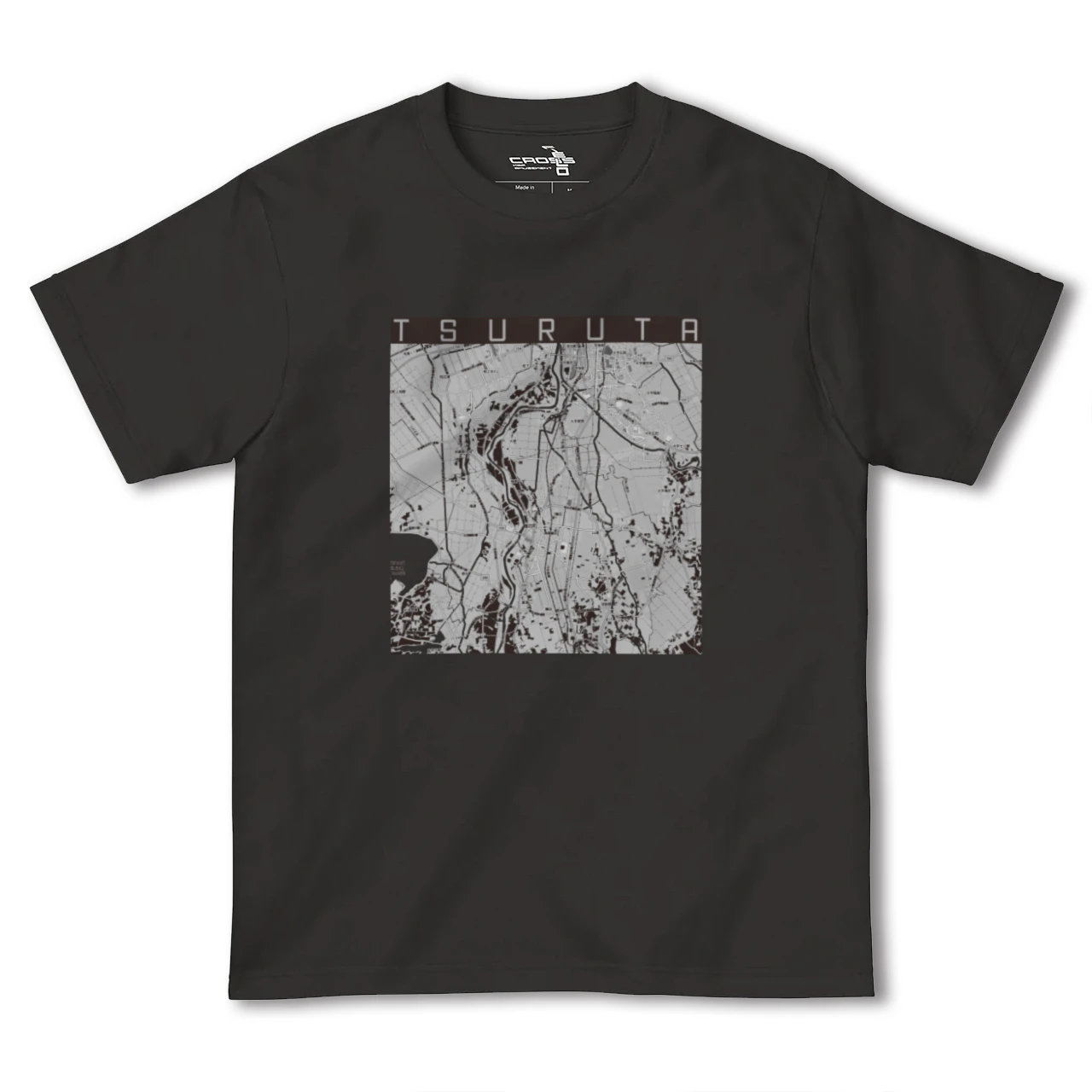 【鶴田(青森県)】地図柄ヘビーウェイトTシャツ