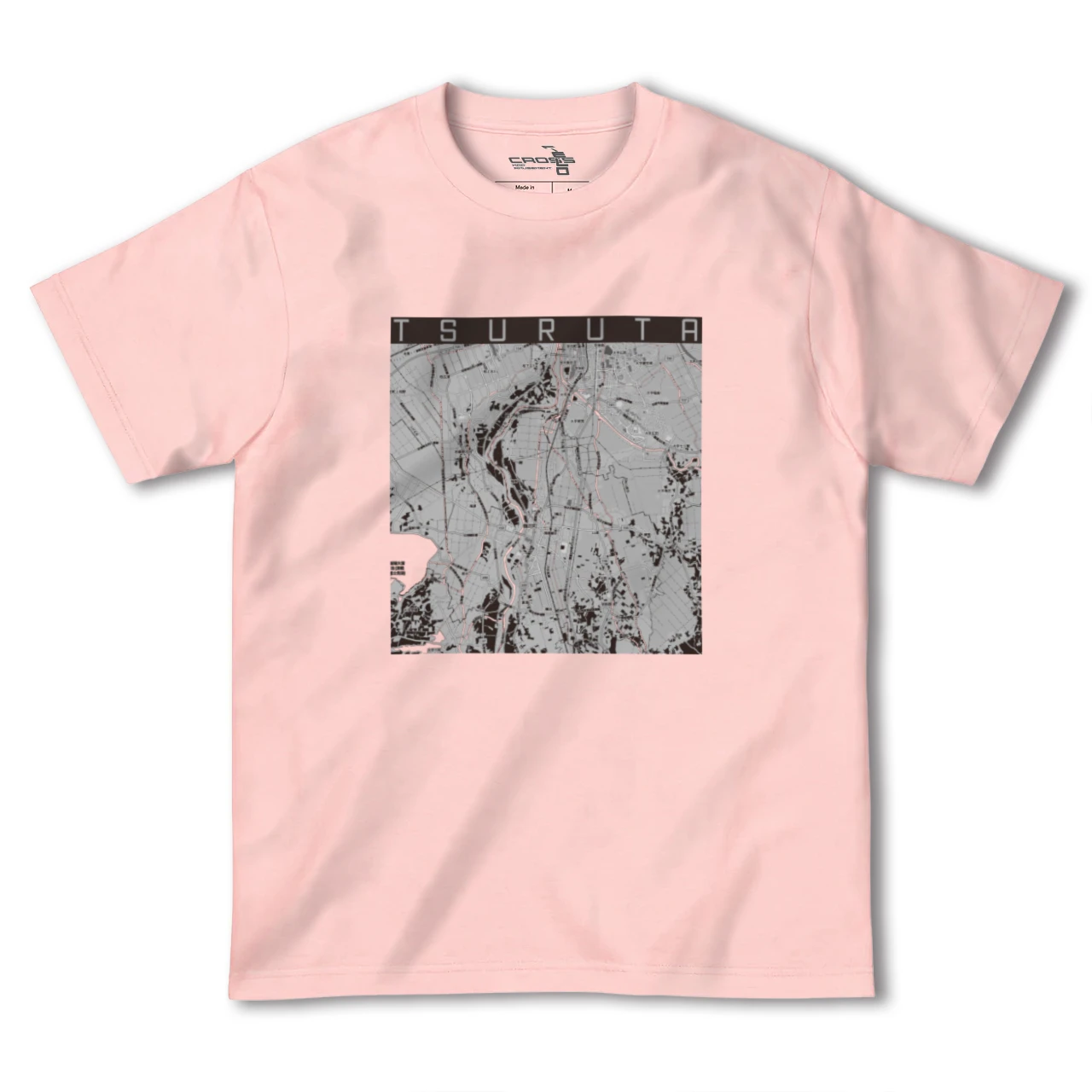 【鶴田(青森県)】地図柄ヘビーウェイトTシャツ