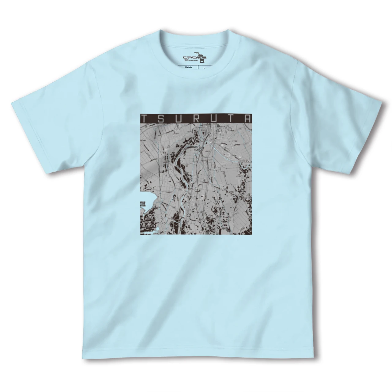 【鶴田(青森県)】地図柄ヘビーウェイトTシャツ