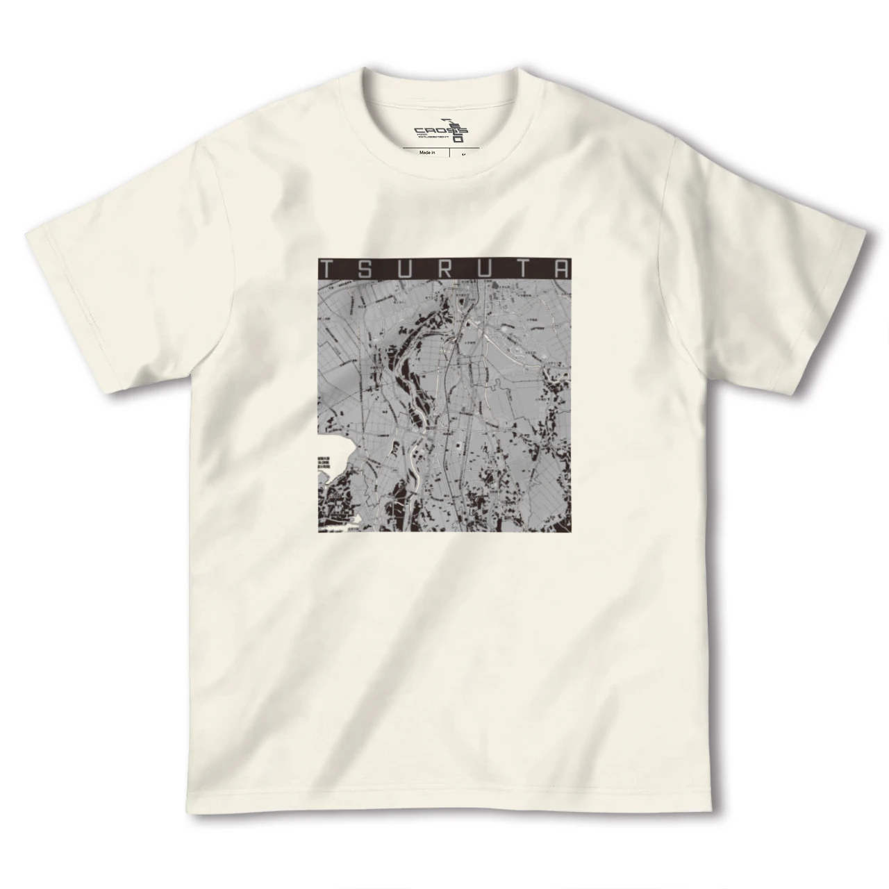 【鶴田(青森県)】地図柄ヘビーウェイトTシャツ