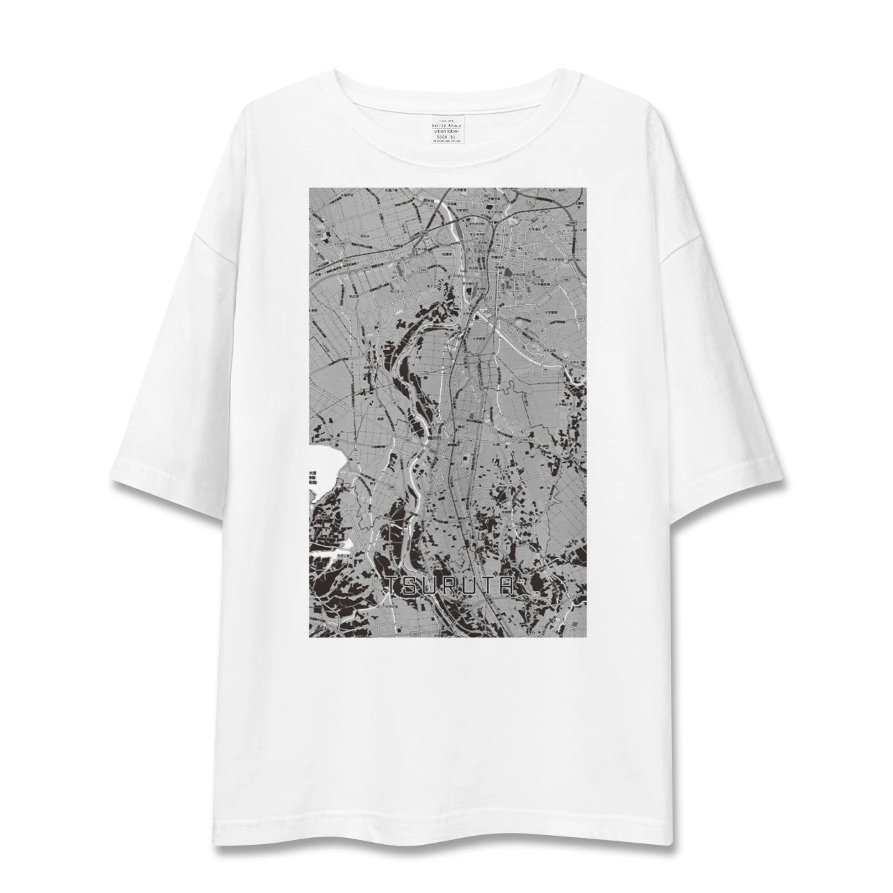 【鶴田(青森県)】地図柄ビッグシルエットTシャツ