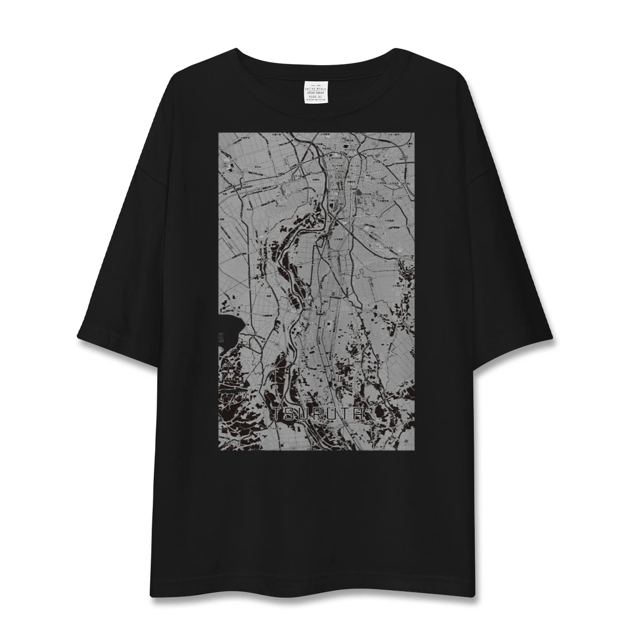 【鶴田(青森県)】地図柄ビッグシルエットTシャツ