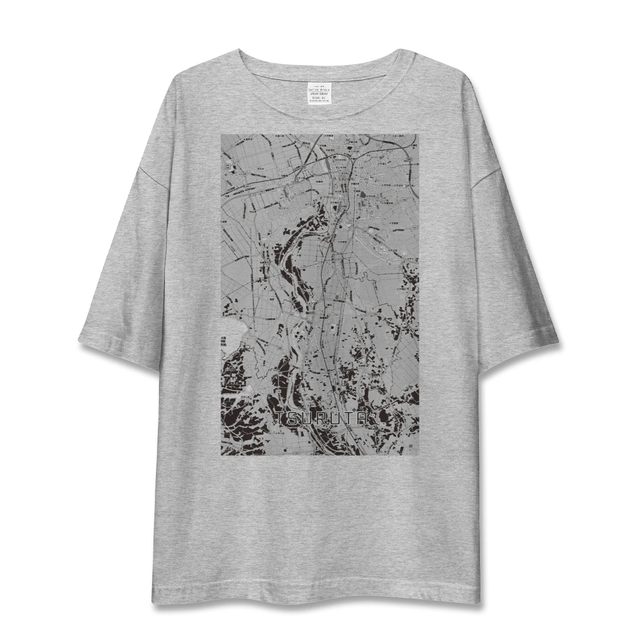 【鶴田(青森県)】地図柄ビッグシルエットTシャツ