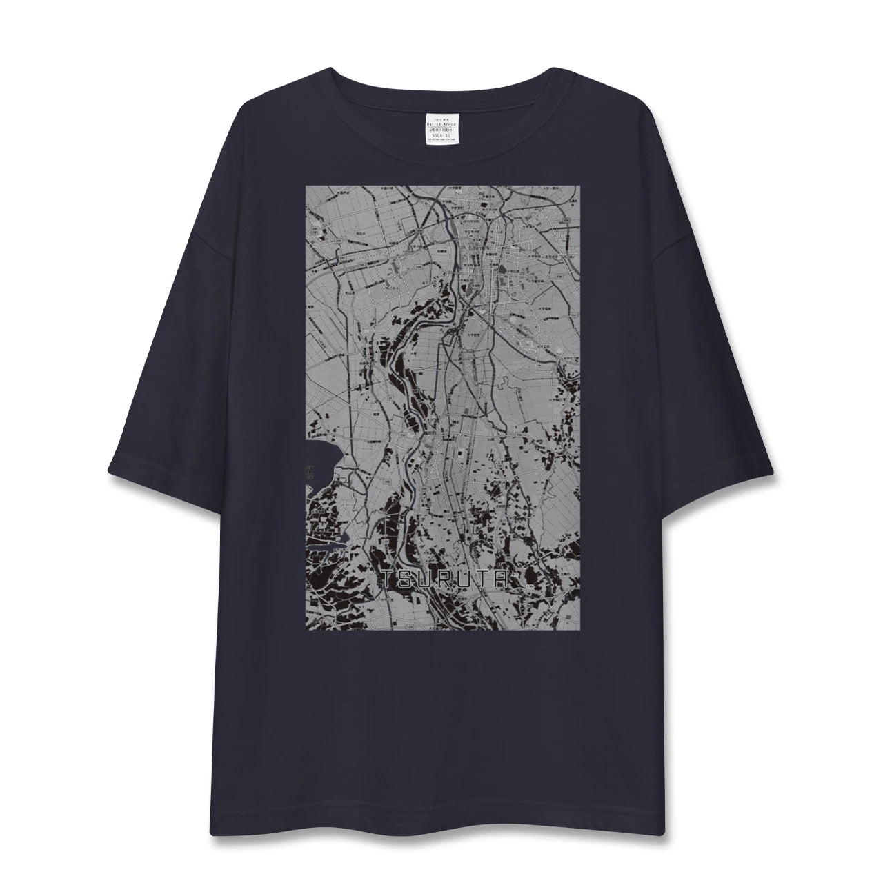 【鶴田(青森県)】地図柄ビッグシルエットTシャツ