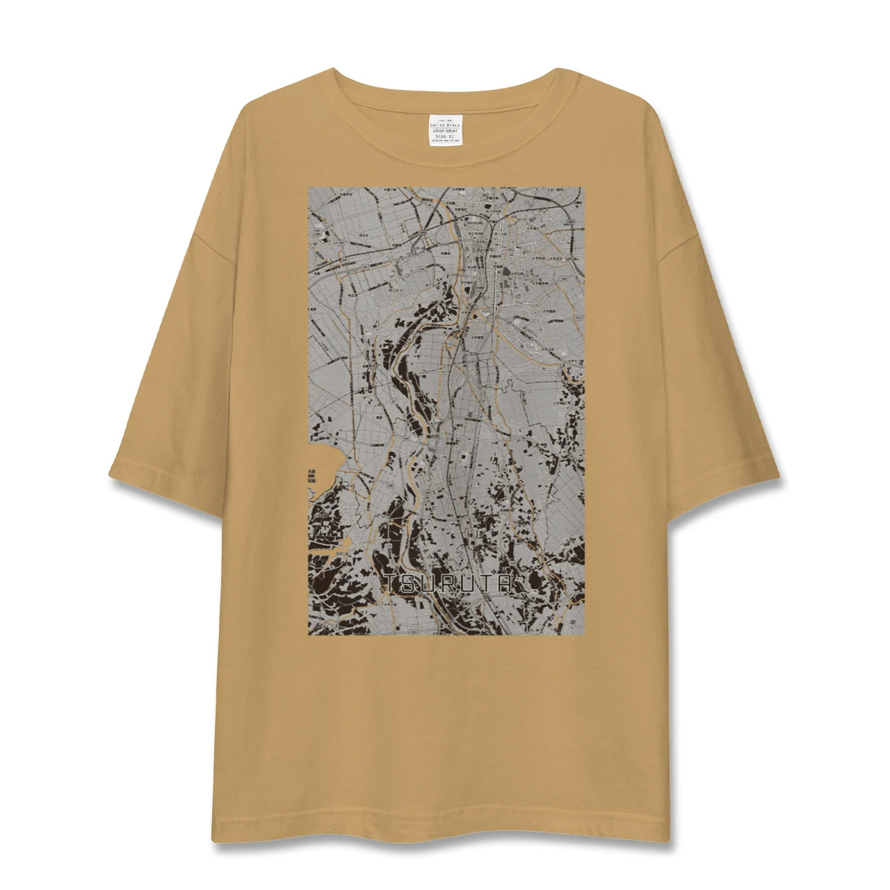 【鶴田(青森県)】地図柄ビッグシルエットTシャツ