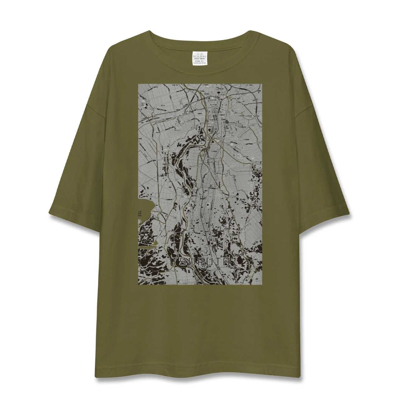 【鶴田(青森県)】地図柄ビッグシルエットTシャツ