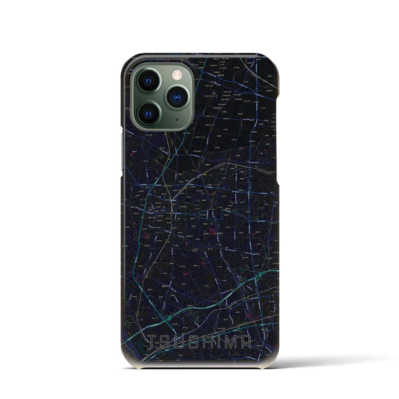 【津島(愛知県)】地図柄iPhoneケース(バックカバータイプ)