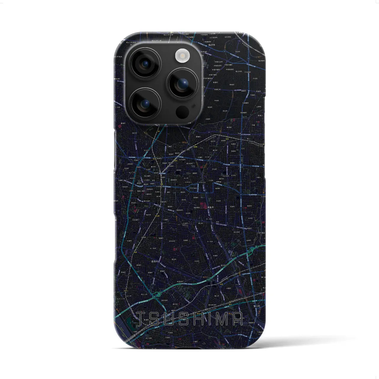 【津島(愛知県)】地図柄iPhoneケース(バックカバータイプ)