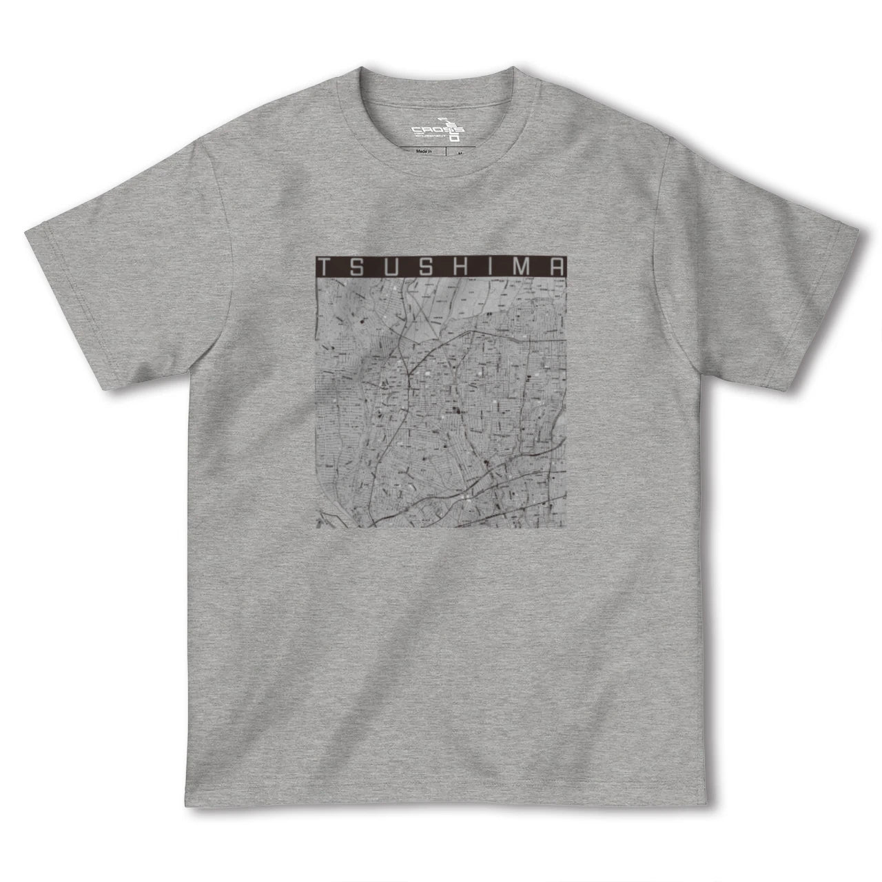 【津島(愛知県)】地図柄ヘビーウェイトTシャツ