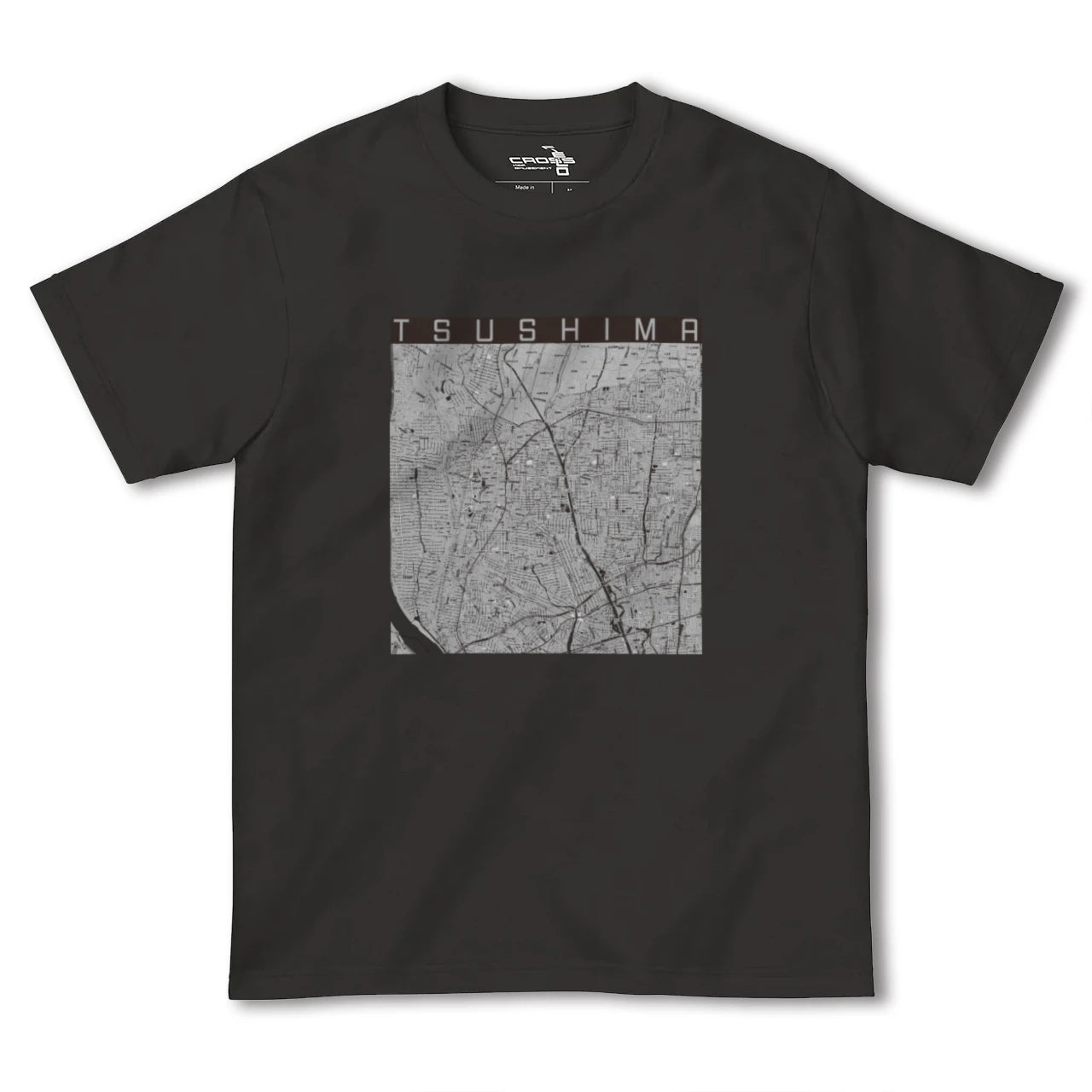 【津島(愛知県)】地図柄ヘビーウェイトTシャツ