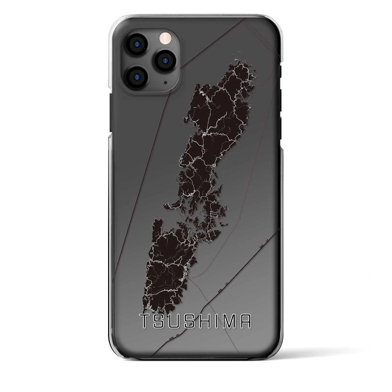 【対馬(長崎県)】地図柄iPhoneケース(クリアタイプ)
