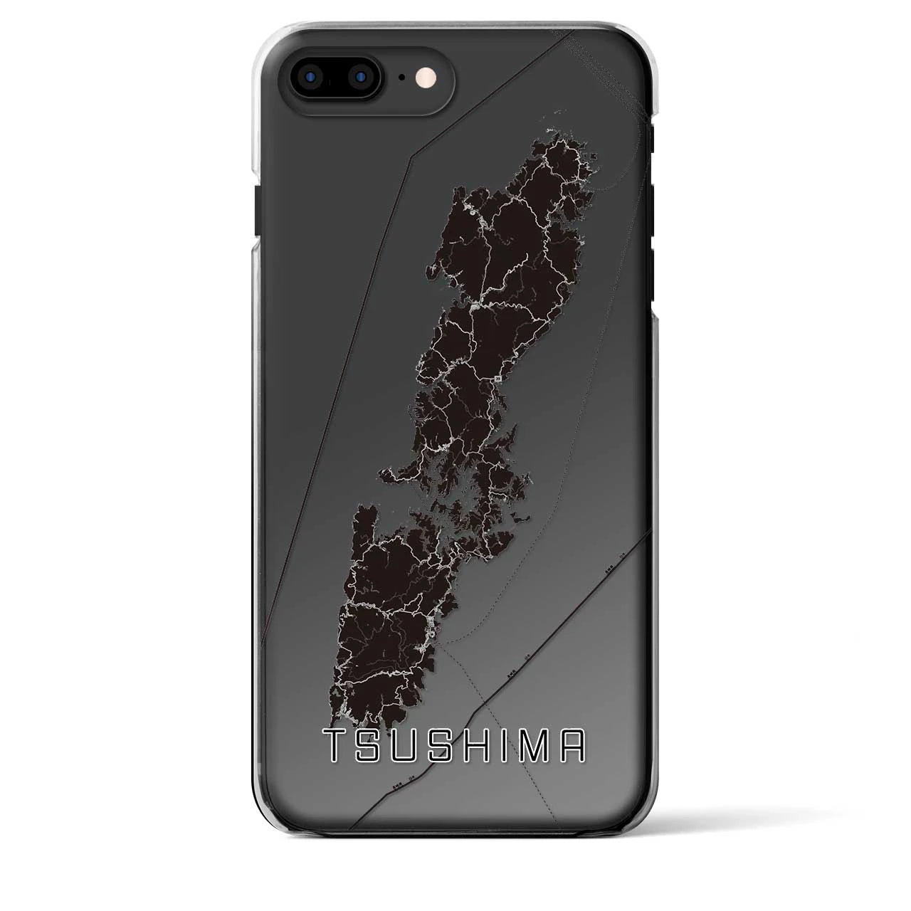 【対馬(長崎県)】地図柄iPhoneケース(クリアタイプ)