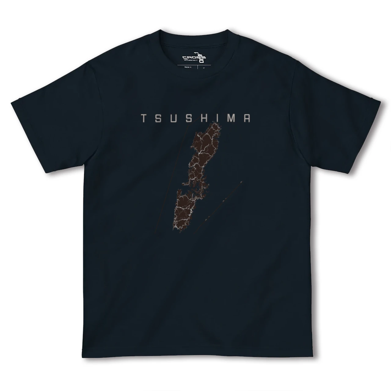 【対馬(長崎県)】地図柄ヘビーウェイトTシャツ