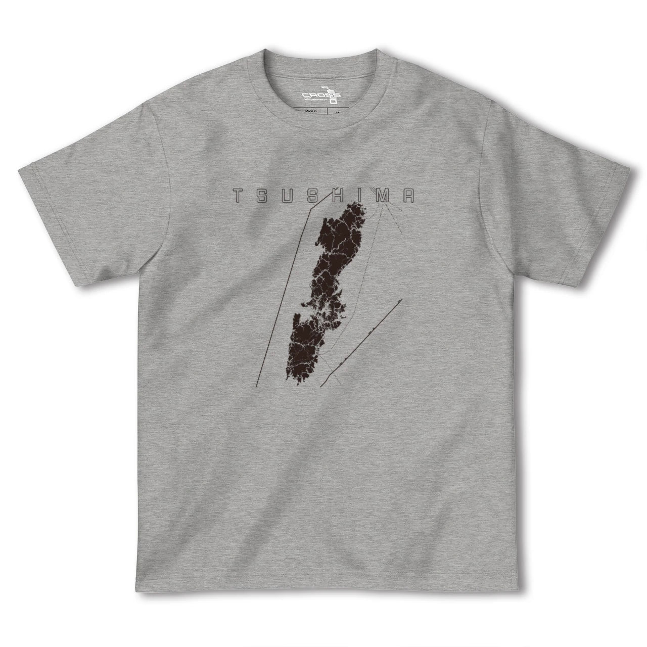 【対馬(長崎県)】地図柄ヘビーウェイトTシャツ