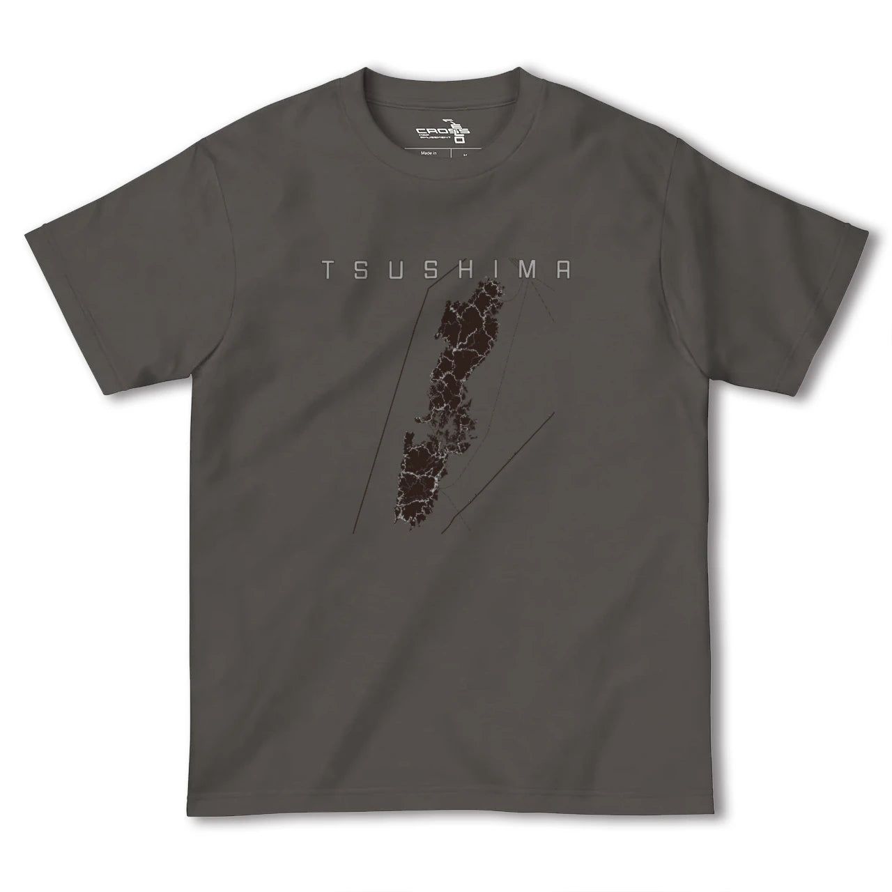 【対馬(長崎県)】地図柄ヘビーウェイトTシャツ