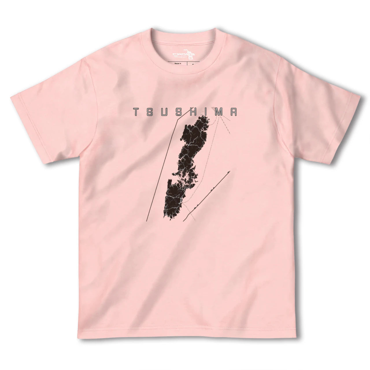 【対馬(長崎県)】地図柄ヘビーウェイトTシャツ
