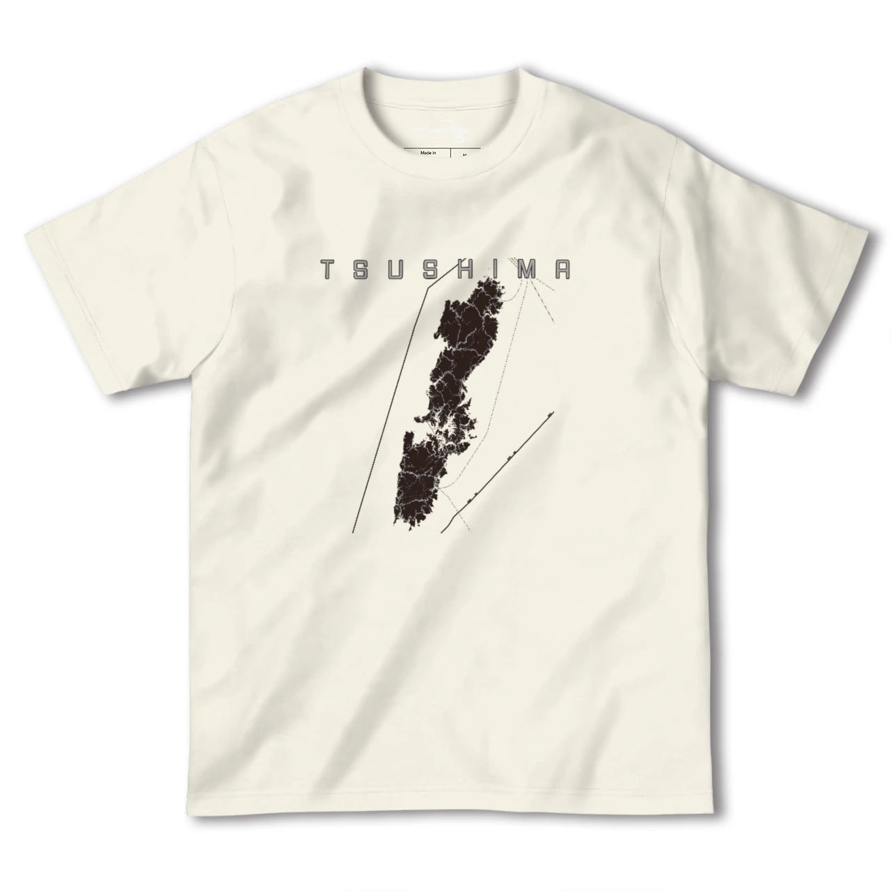 【対馬(長崎県)】地図柄ヘビーウェイトTシャツ