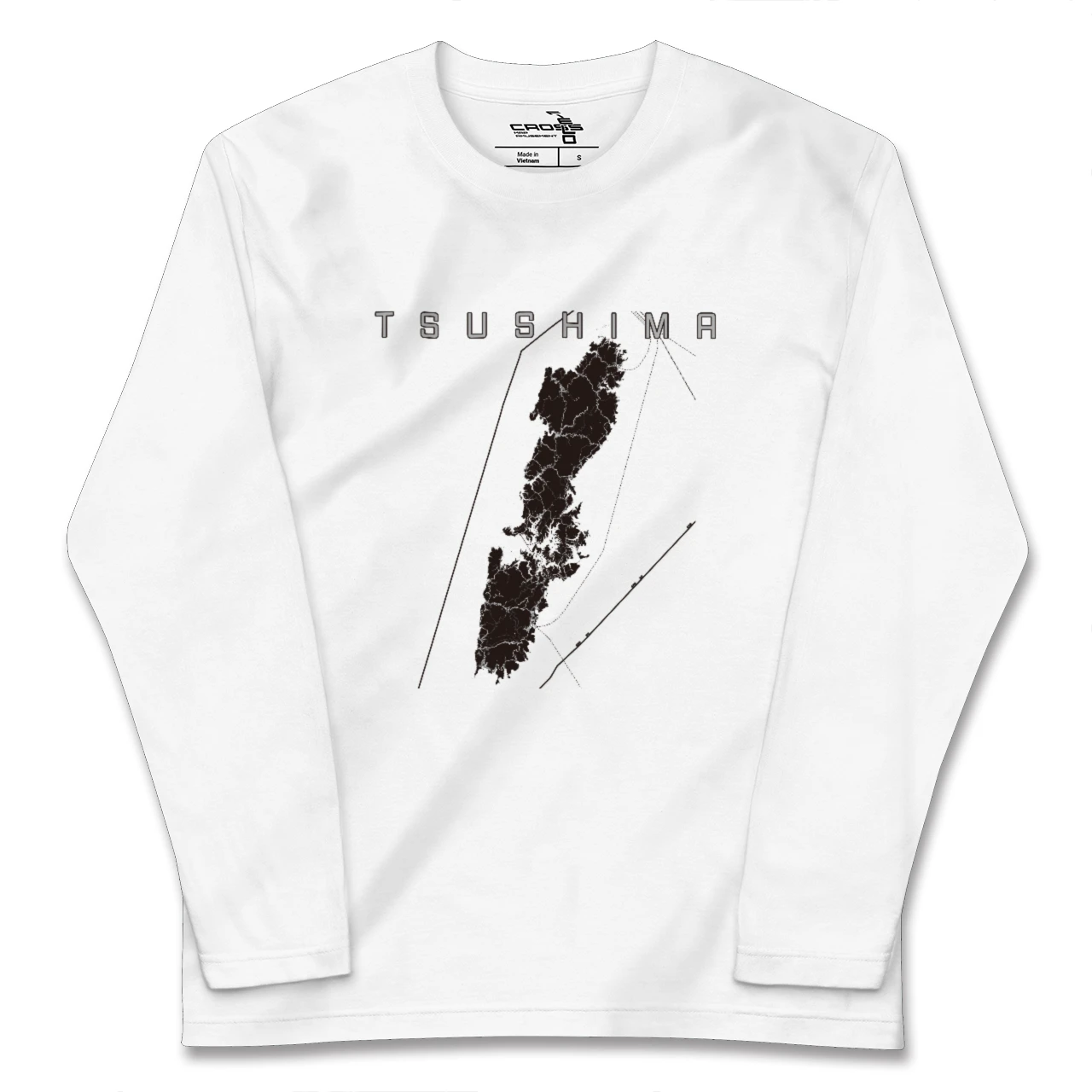 【対馬(長崎県)】地図柄ロングスリーブTシャツ