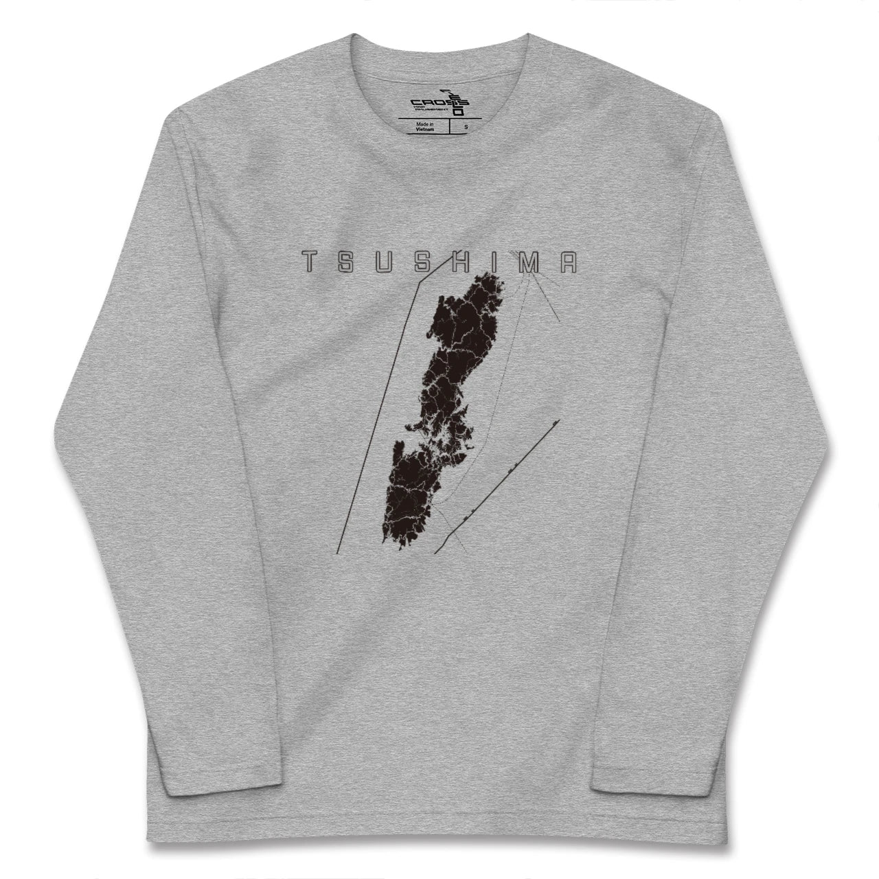 【対馬(長崎県)】地図柄ロングスリーブTシャツ