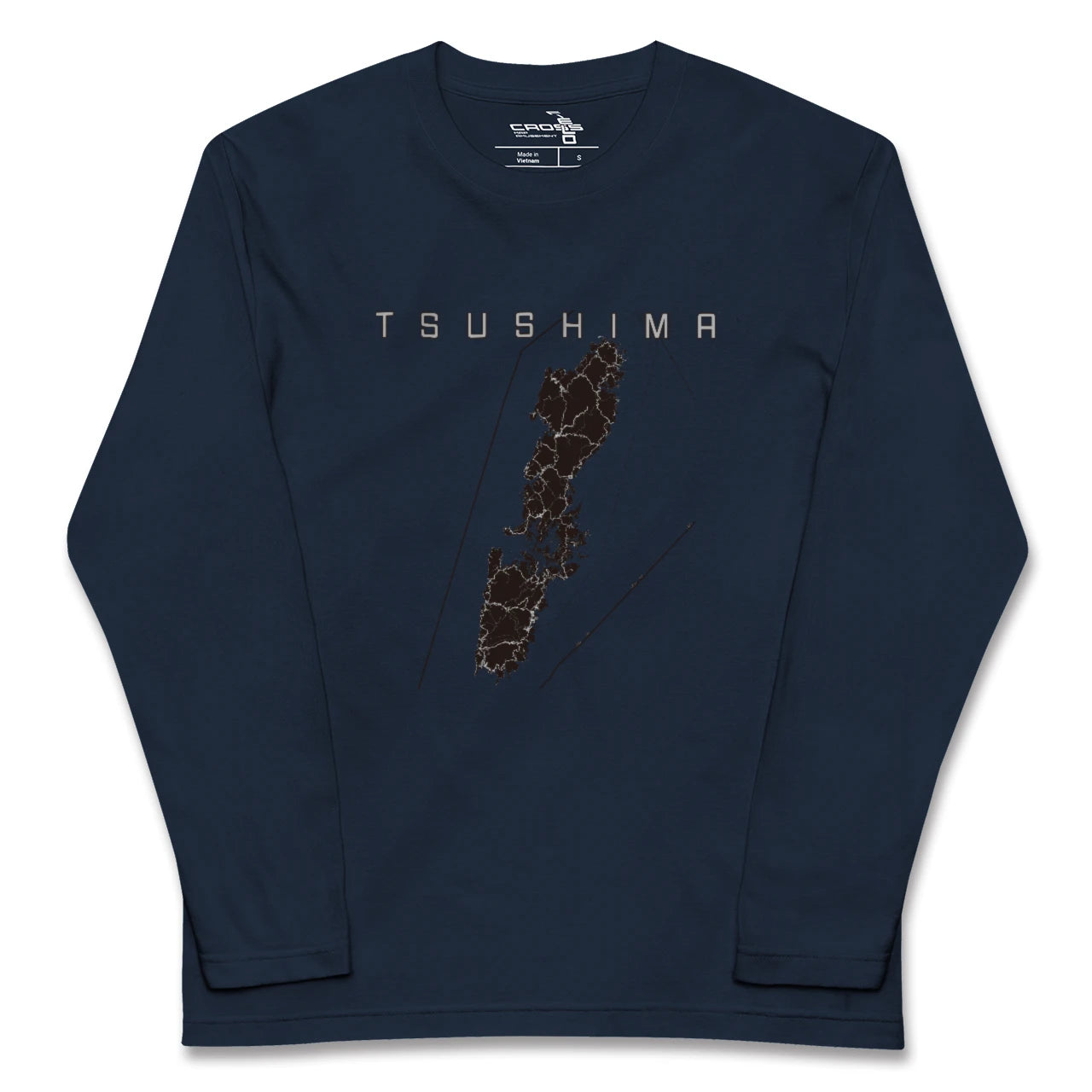 【対馬(長崎県)】地図柄ロングスリーブTシャツ
