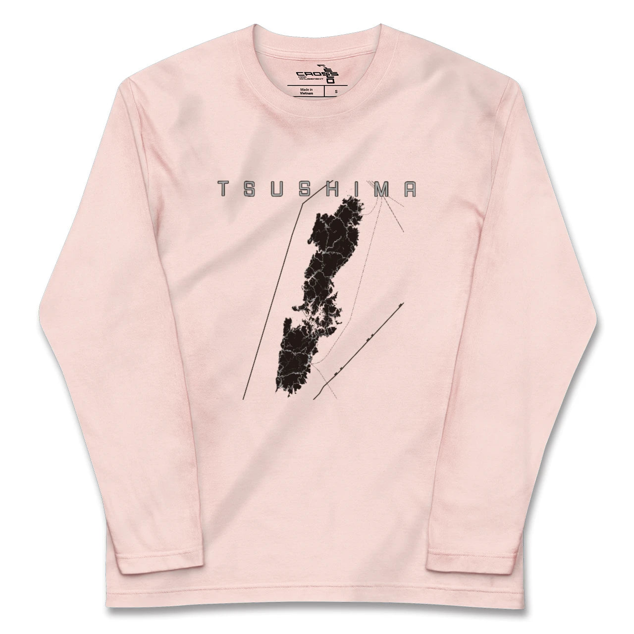 【対馬(長崎県)】地図柄ロングスリーブTシャツ