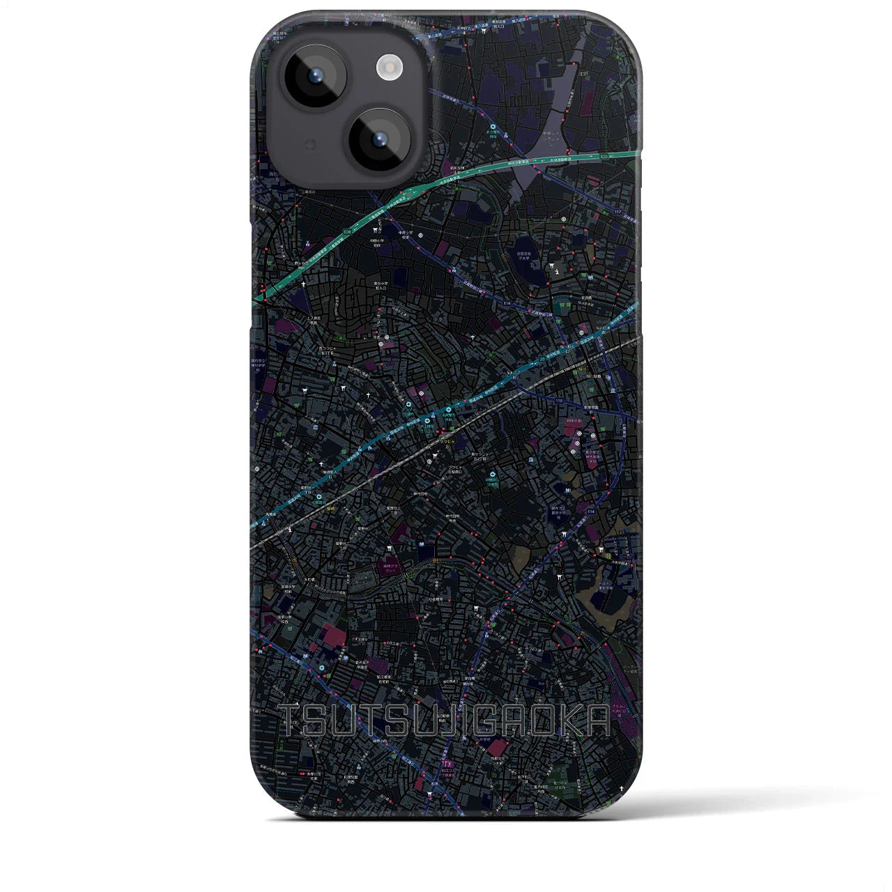 【つつじヶ丘(東京都)】地図柄iPhoneケース(バックカバータイプ)