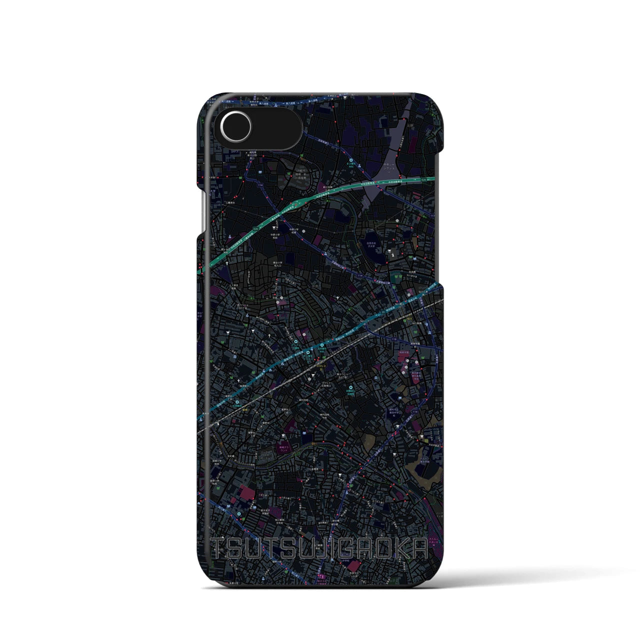 【つつじヶ丘(東京都)】地図柄iPhoneケース(バックカバータイプ)