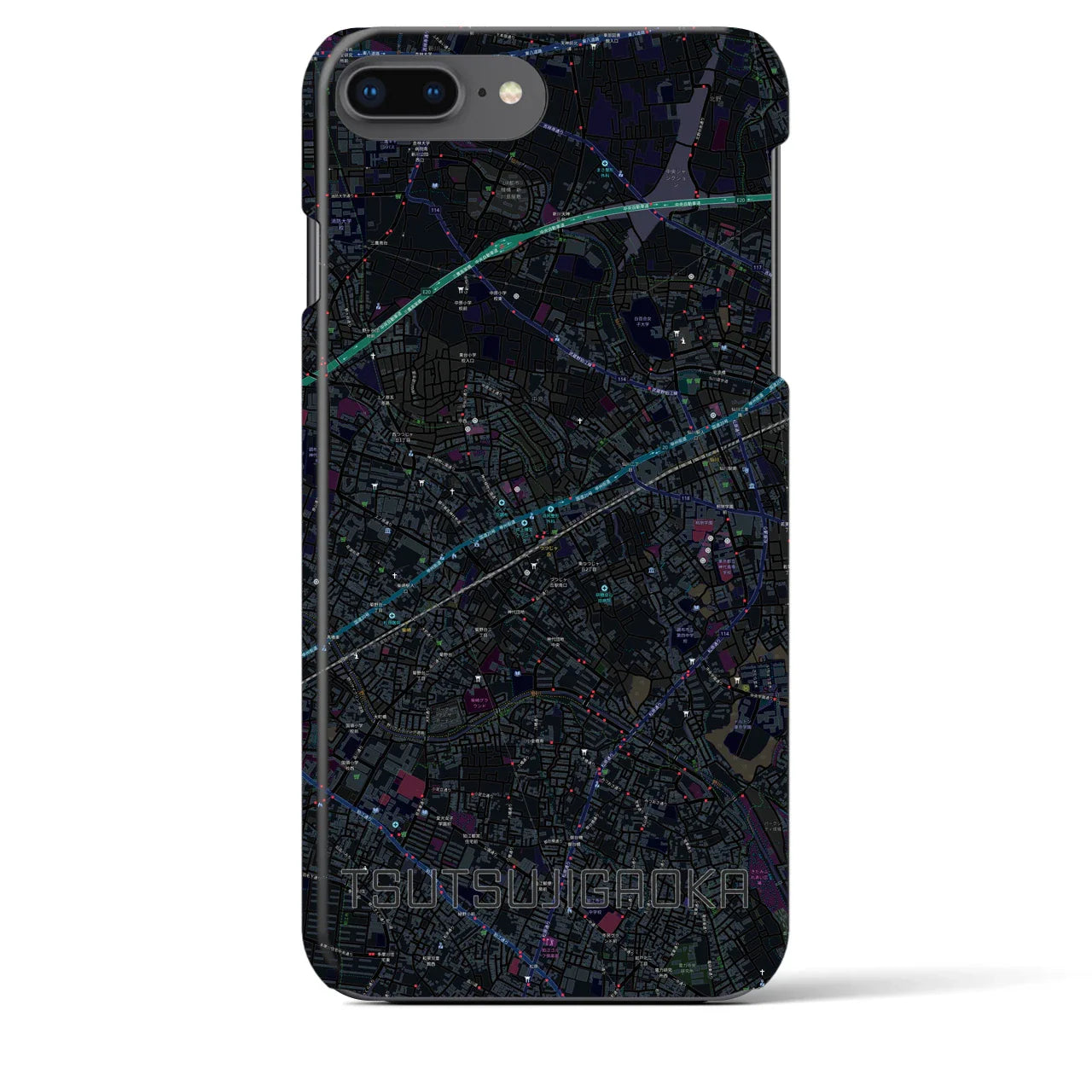 【つつじヶ丘(東京都)】地図柄iPhoneケース(バックカバータイプ)