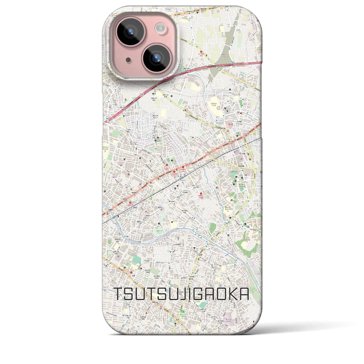 【つつじヶ丘(東京都)】地図柄iPhoneケース(バックカバータイプ)