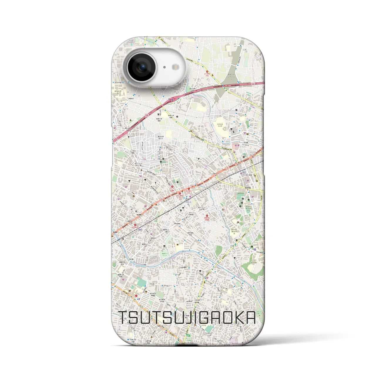 【つつじヶ丘(東京都)】地図柄iPhoneケース(バックカバータイプ)
