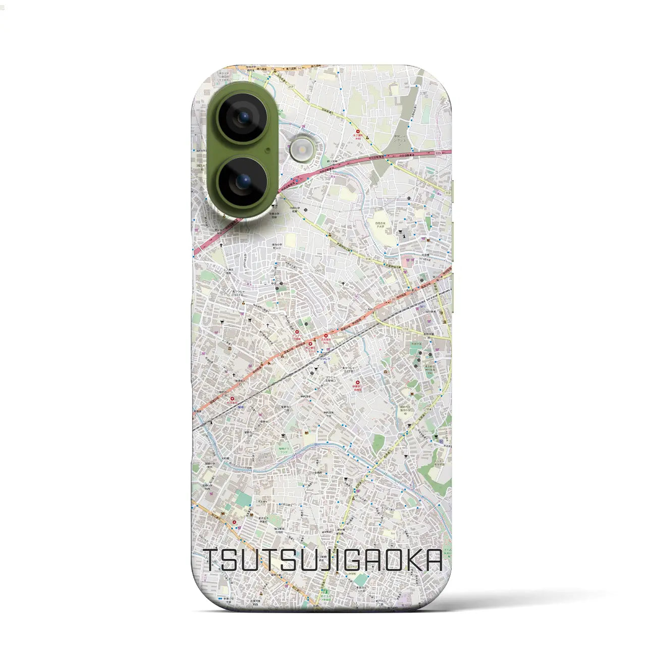 【つつじヶ丘(東京都)】地図柄iPhoneケース(バックカバータイプ)