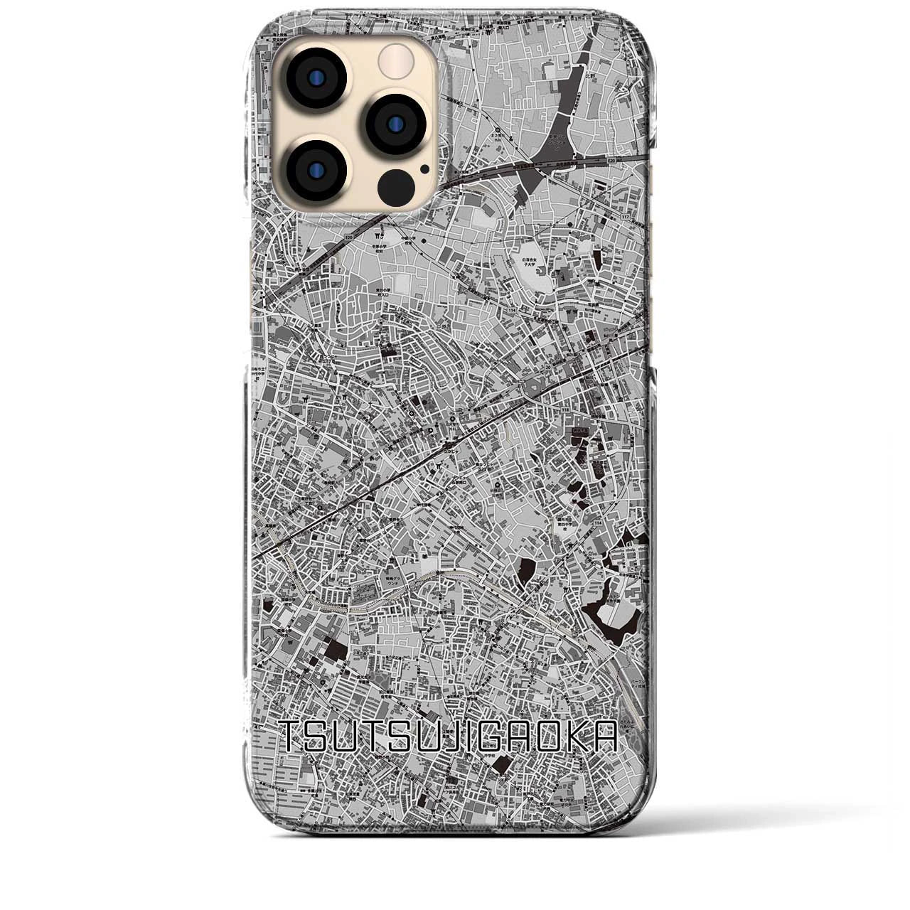 【つつじヶ丘(東京都)】地図柄iPhoneケース(クリアタイプ)