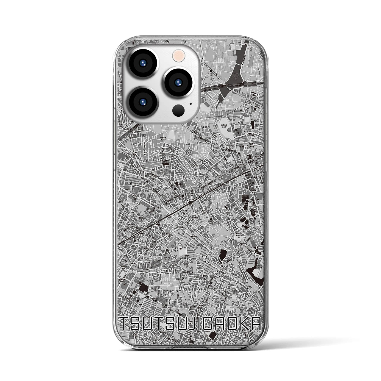 【つつじヶ丘(東京都)】地図柄iPhoneケース(クリアタイプ)