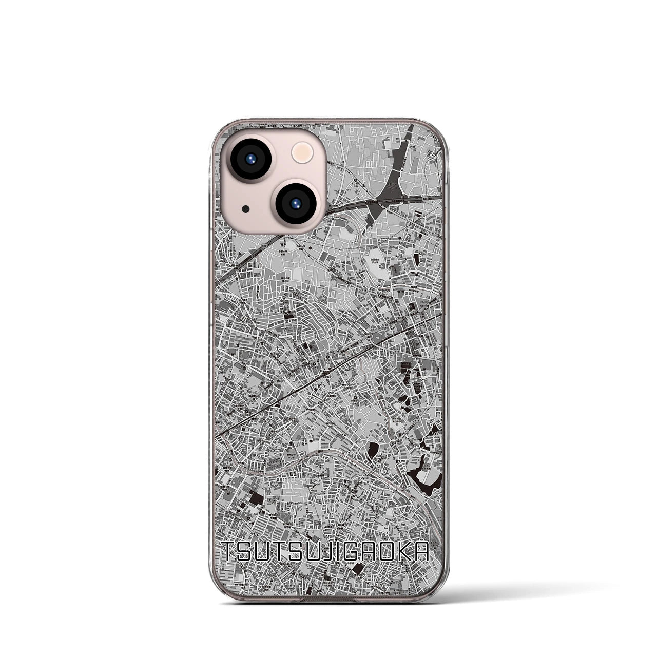 【つつじヶ丘(東京都)】地図柄iPhoneケース(クリアタイプ)