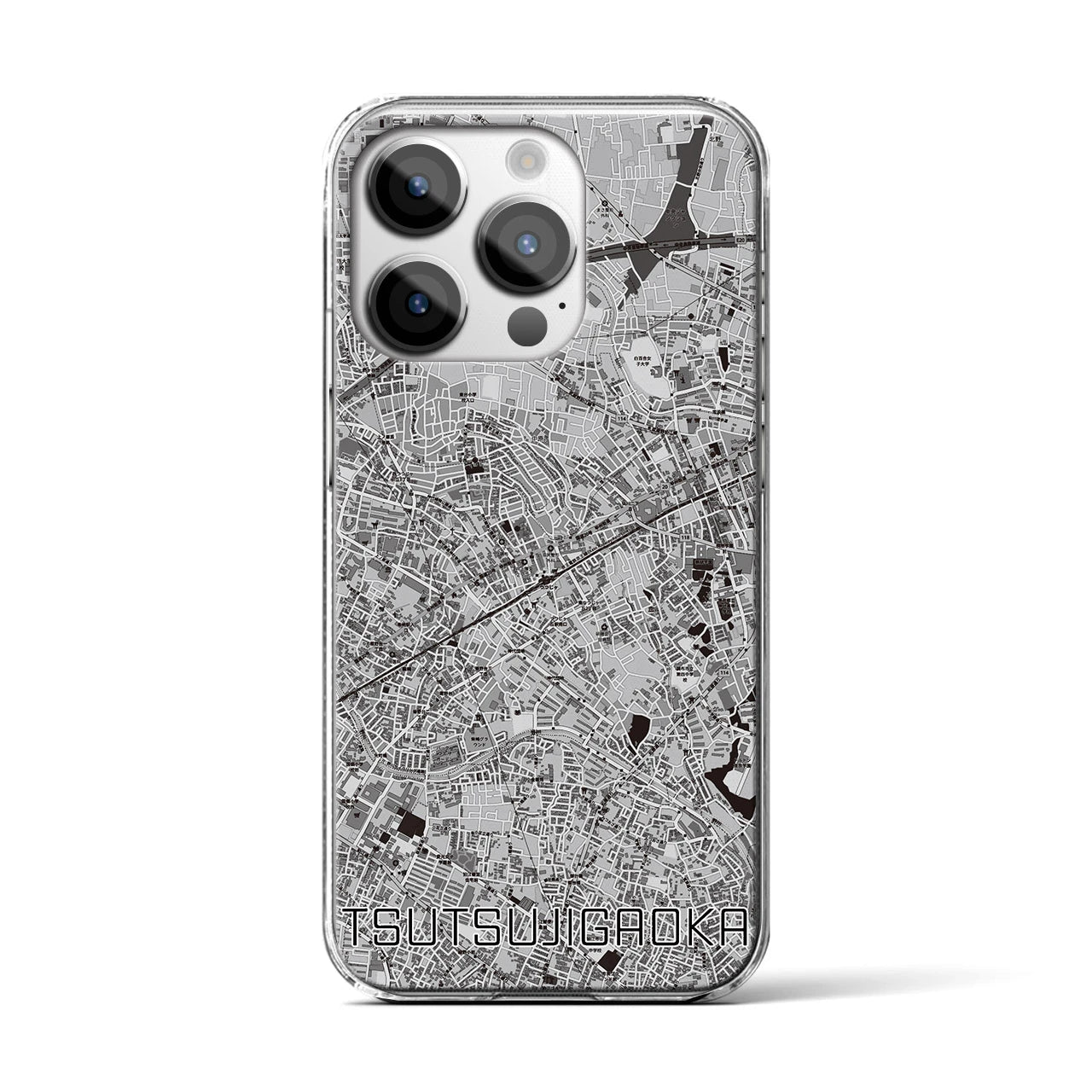 【つつじヶ丘(東京都)】地図柄iPhoneケース(クリアタイプ)