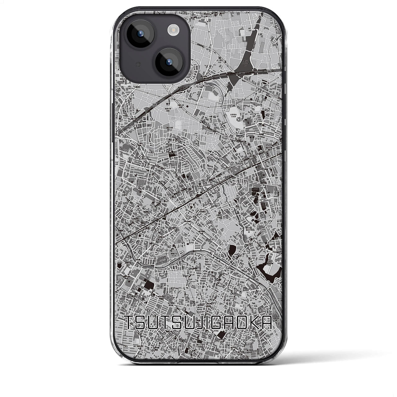 【つつじヶ丘(東京都)】地図柄iPhoneケース(クリアタイプ)