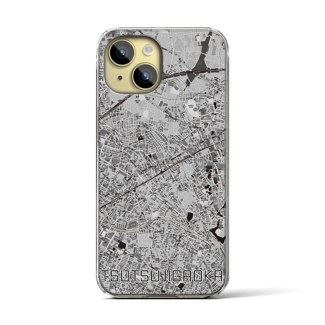 【つつじヶ丘(東京都)】地図柄iPhoneケース(クリアタイプ)