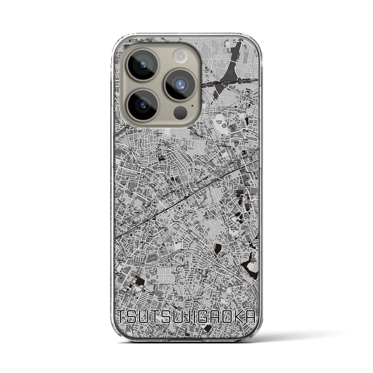 【つつじヶ丘(東京都)】地図柄iPhoneケース(クリアタイプ)