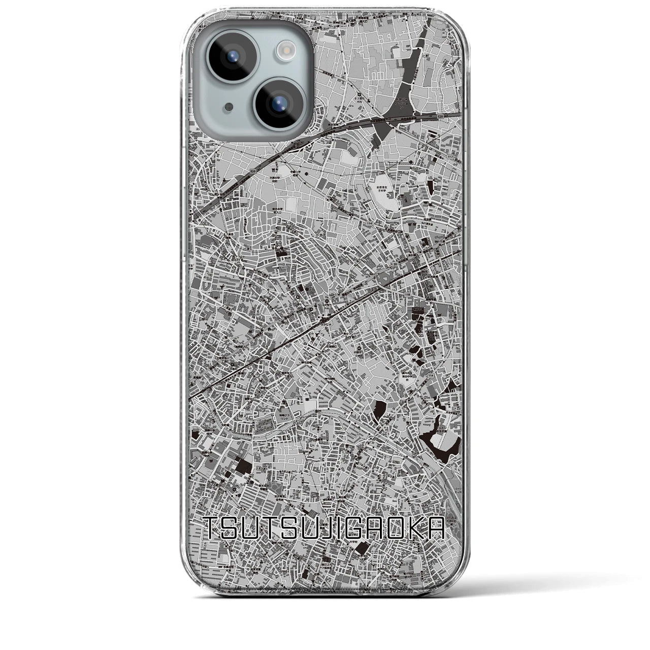 【つつじヶ丘(東京都)】地図柄iPhoneケース(クリアタイプ)