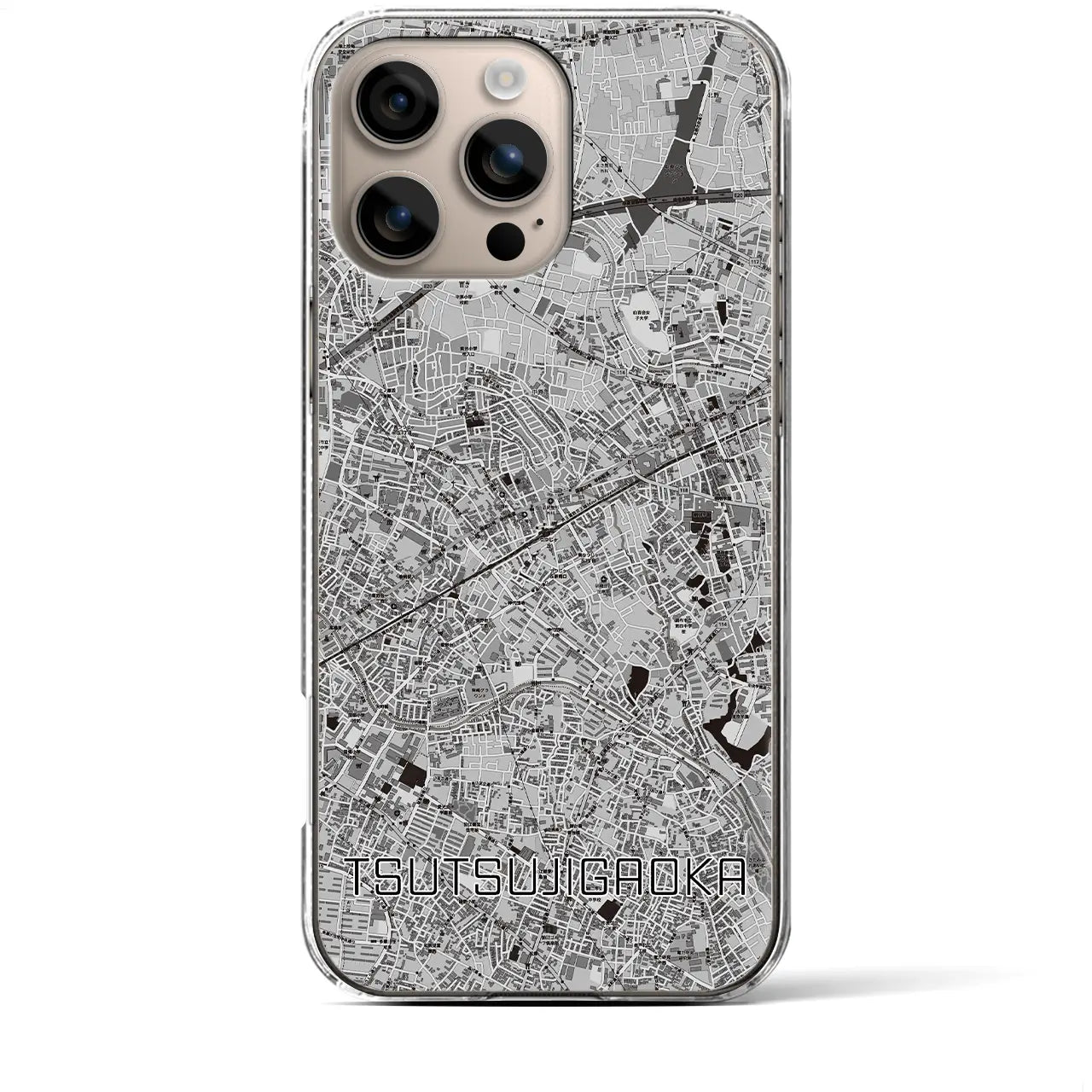 【つつじヶ丘(東京都)】地図柄iPhoneケース(クリアタイプ)