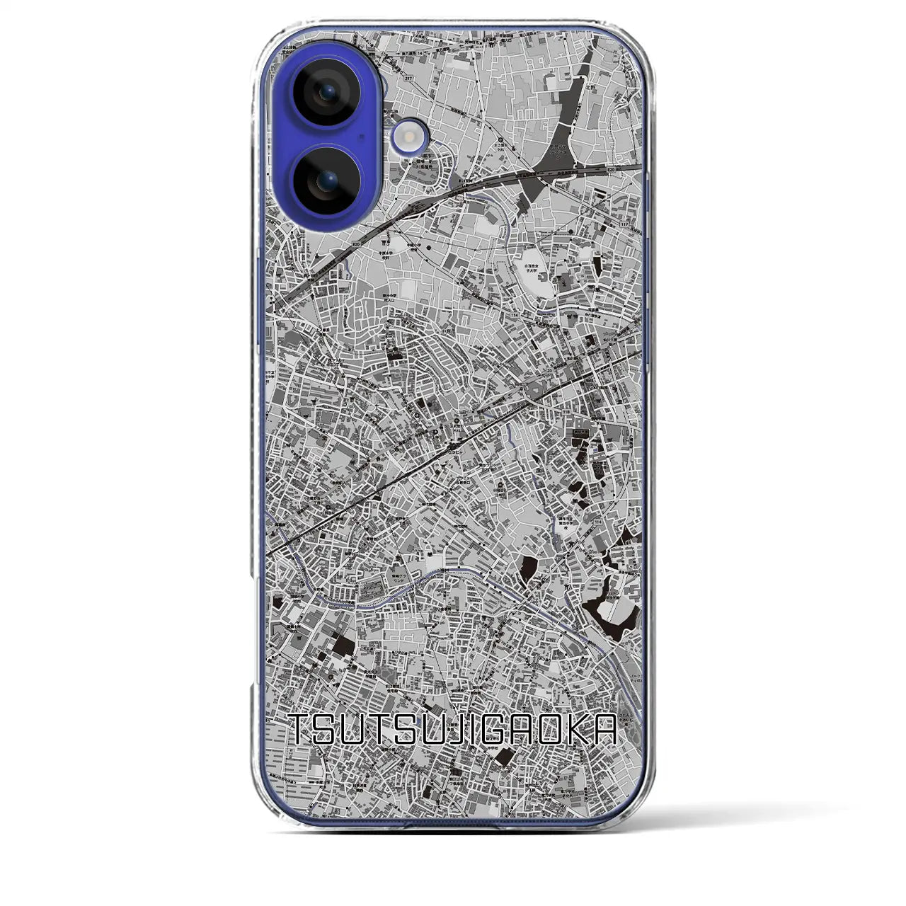 【つつじヶ丘(東京都)】地図柄iPhoneケース(クリアタイプ)