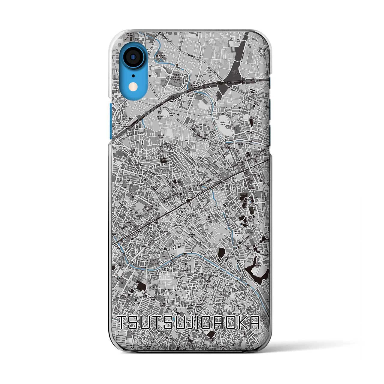 【つつじヶ丘(東京都)】地図柄iPhoneケース(クリアタイプ)