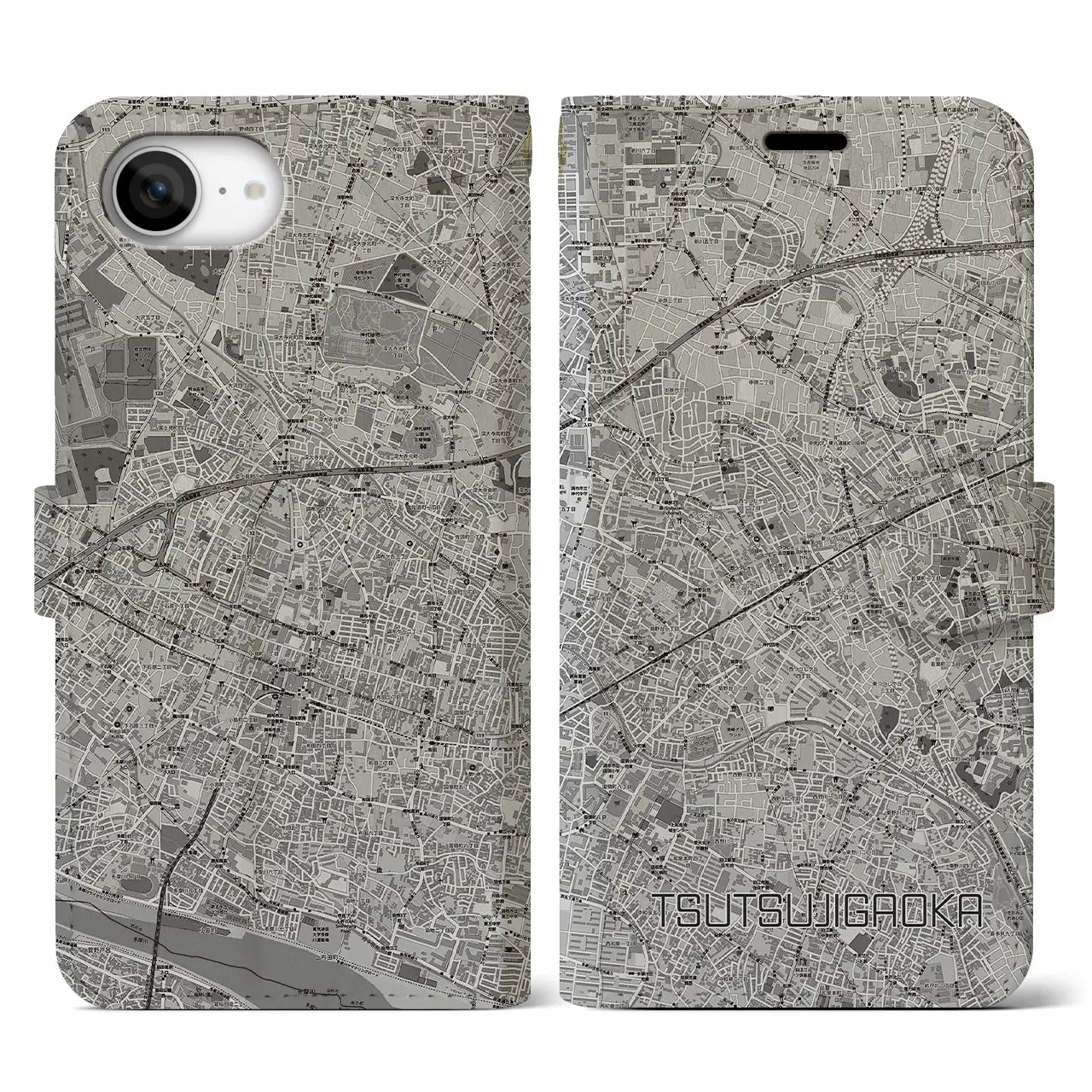 【つつじヶ丘(東京都)】地図柄iPhoneケース(手帳タイプ)