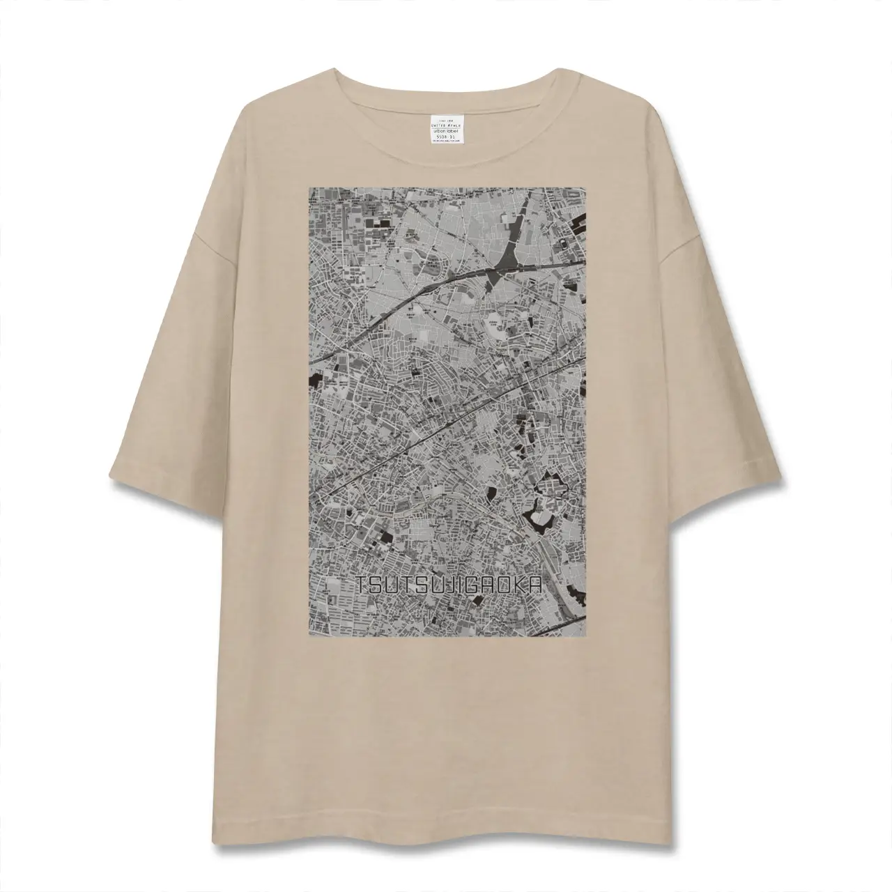 【つつじヶ丘(東京都)】地図柄ビッグシルエットTシャツ