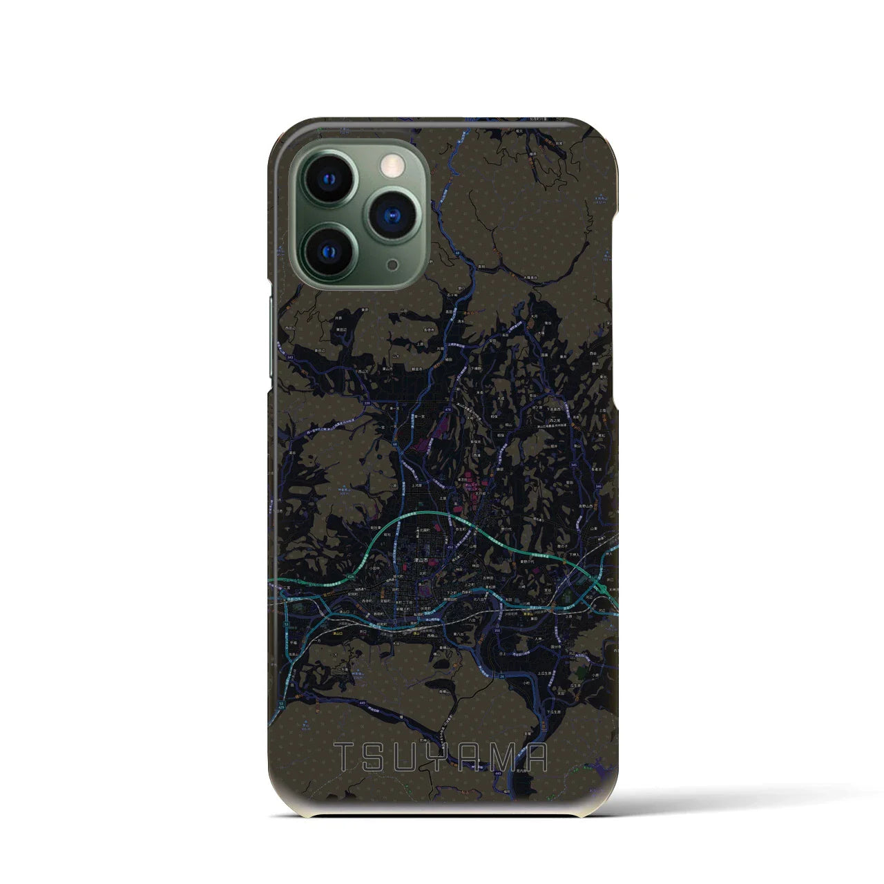【津山(岡山県)】地図柄iPhoneケース(バックカバータイプ)