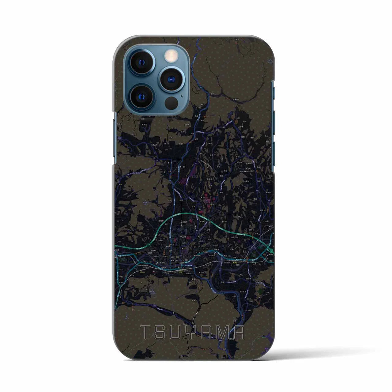 【津山(岡山県)】地図柄iPhoneケース(バックカバータイプ)