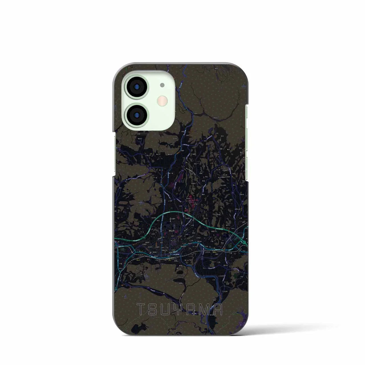 【津山(岡山県)】地図柄iPhoneケース(バックカバータイプ)