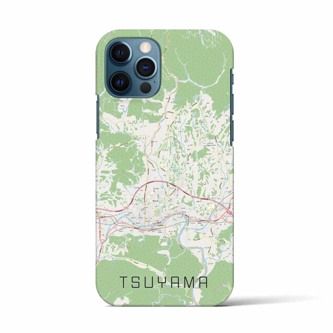 【津山(岡山県)】地図柄iPhoneケース(バックカバータイプ)